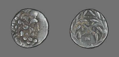 Hemidrachm (Coin) Depicting the God Zeus Amarios