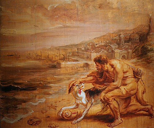 Hercules's dog discovers tyrian purple