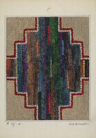 Hooked Rug - Center Design