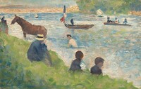 Horse and Boats (Study for "Bathers at Asnières")