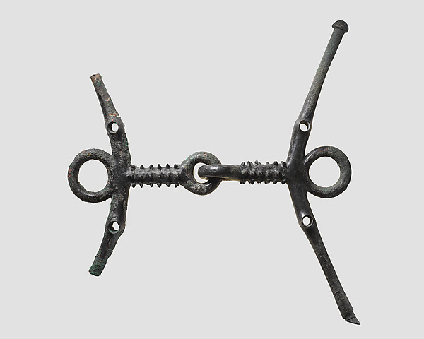 Horse bit with attached cheekpieces