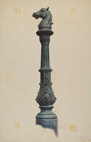 Horse Head Hitching Post