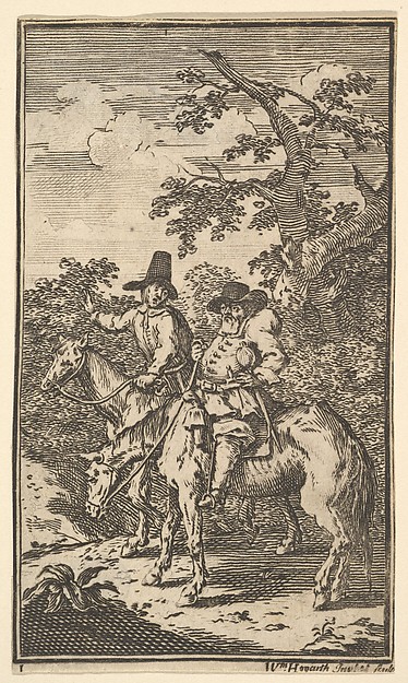 Hudibras Sallying Forth (Seventeen Small Illustrations for Samuel Butler's Hudibras, no. 1)