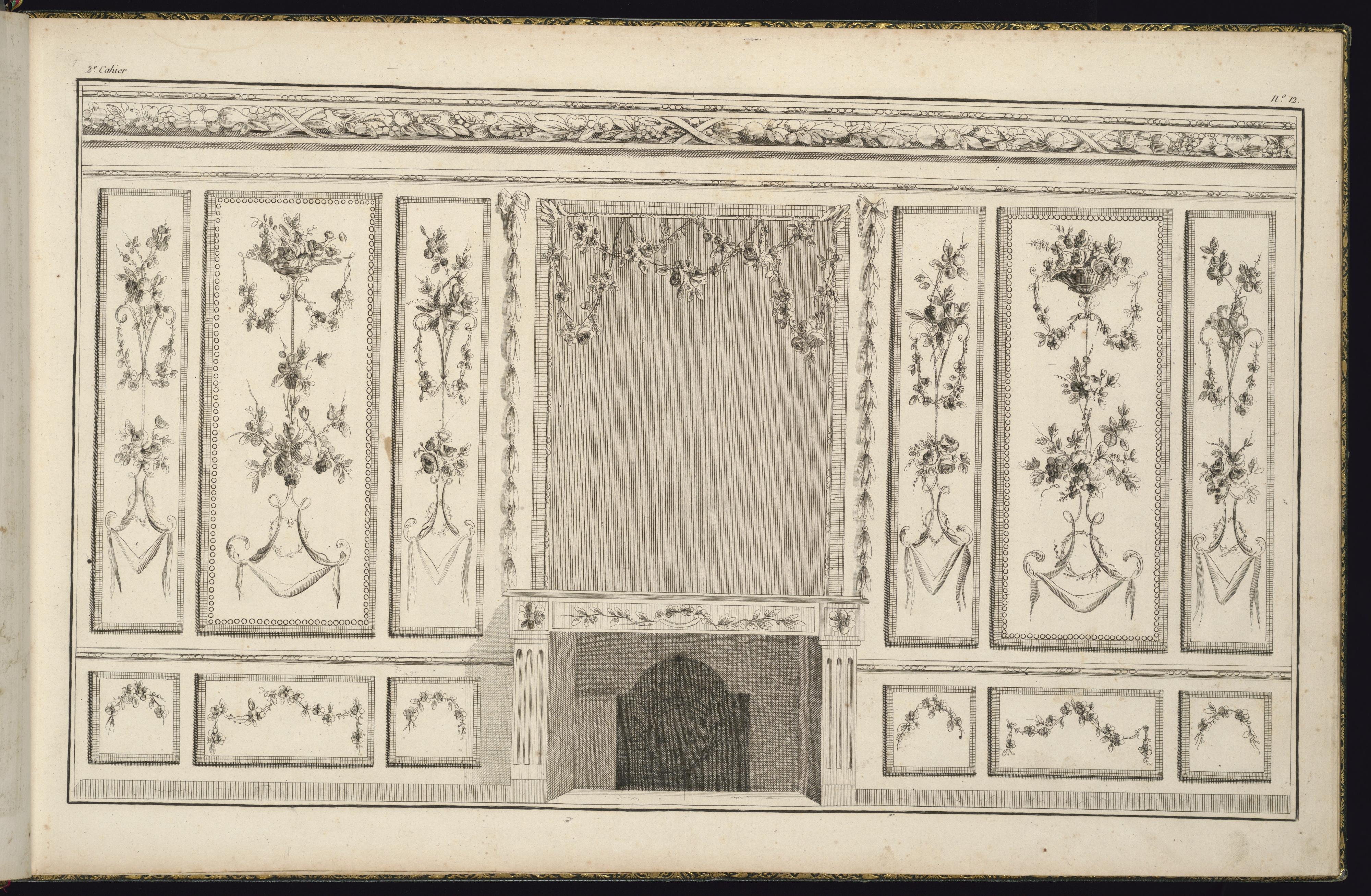 Interior Wall Elevation with a Chimneypiece