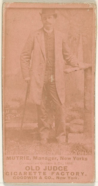 James J. Mutrie, Manager, New York, from the Old Judge series (N172) for Old Judge Cigarettes