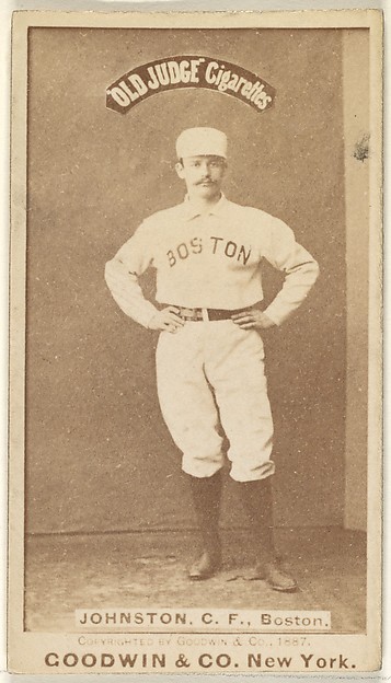 Johnston, Center Field, Boston, from the Old Judge series (N172) for Old Judge Cigarettes
