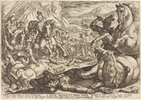 Joshua has the Chariots Burned and Cuts the Legs off His Enemies