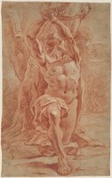 Kneeling Man Bound to a Tree