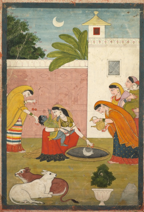 Krishna reaching for the moon