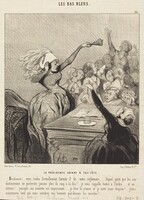 La Présidente criant a tue-tête: Mesdames!...