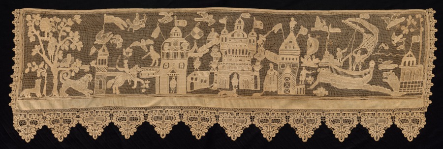 Lace Border with Battle Scene