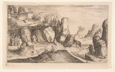 Landscape with a Grotto and Hermits, from Landscapes