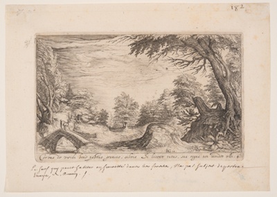 Landscape with a Stag on a Bridge, from Landscapes