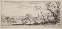 Landscape with Peasant Preparing to Cross a Stream