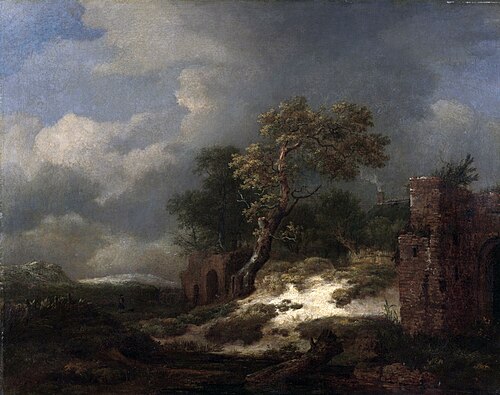Landscape with ruins