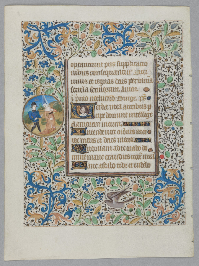 Leaf from a Book of Hours: Office of the Dead with Psalm 5 (verso)