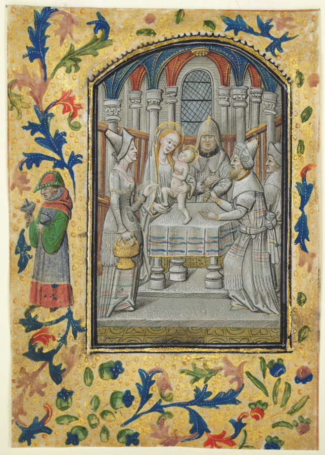 Leaf from a Book of Hours: Presentation in the Temple