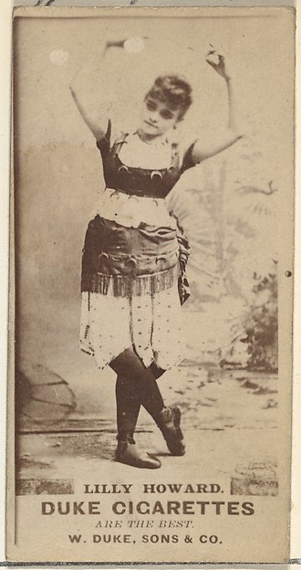 Lilly Howard, from the Actors and Actresses series (N145-7) issued by Duke Sons & Co. to promote Duke Cigarettes