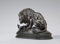 Lion Crushing a Serpent
