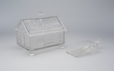 Log Cabin Covered Candy Dish