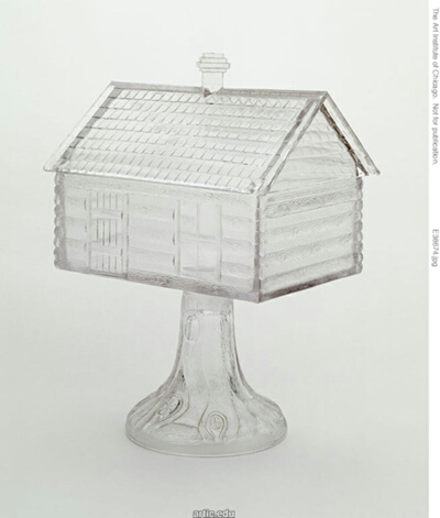 Log Cabin Covered Compote