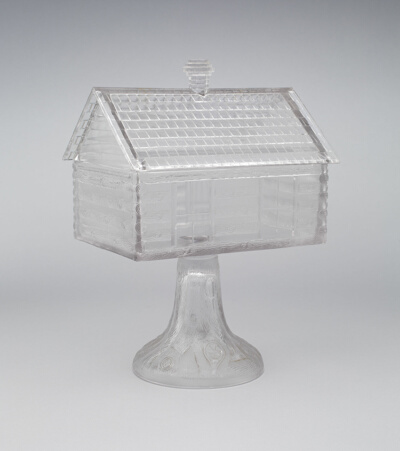 Log Cabin Covered Compote
