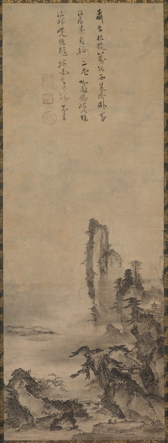 Lonely Temple and Towering Cliff