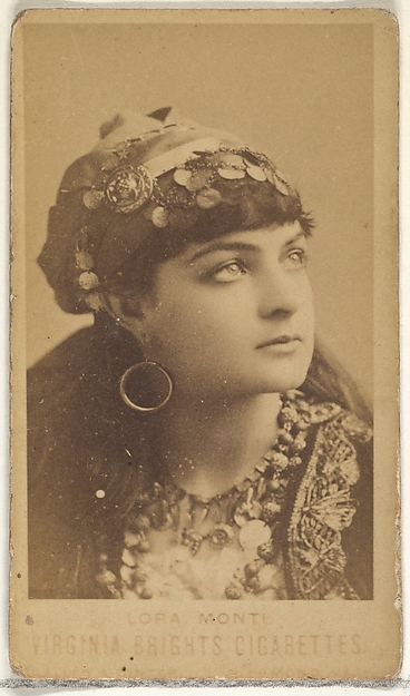 Lora Monti, from the Actors and Actresses series (N45, Type 1) for Virginia Brights Cigarettes