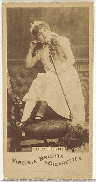 Lulu Herne, from the Actors and Actresses series (N45, Type 1) for Virginia Brights Cigarettes