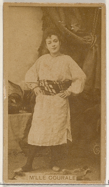 M'lle Couralet, from the Actors and Actresses series (N45, Type 8) for Virginia Brights Cigarettes