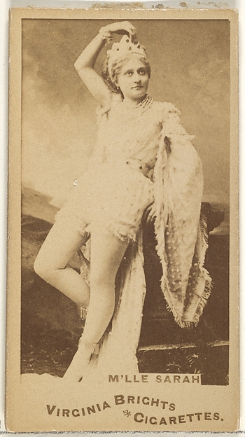 M'lle Sarah, from the Actors and Actresses series (N45, Type 1) for Virginia Brights Cigarettes