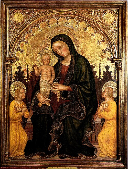 Madonna with Child and Two Angels