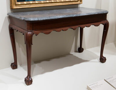 Marble-slab Table