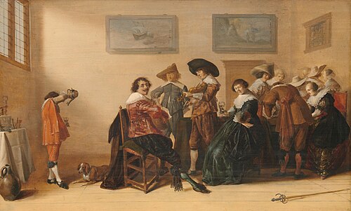 Merry company in a room