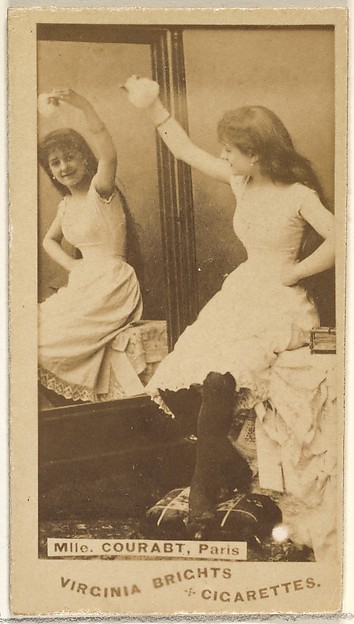 Mlle. Courabt, Paris, from the Actors and Actresses series (N45, Type 1) for Virginia Brights Cigarettes