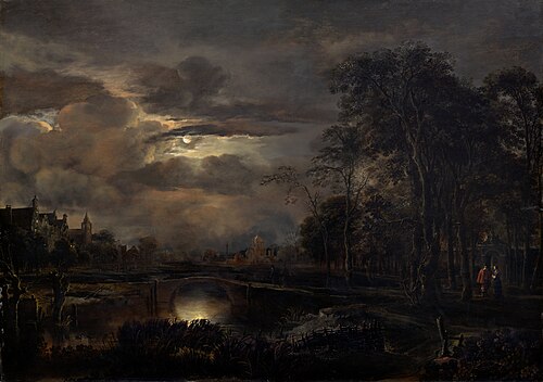 Moonlit Landscape with Bridge