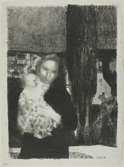 Mother and Child with Cypress Tree