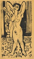 Naked Girl on a Carpet (Nacktes Mädchen auf Teppich)