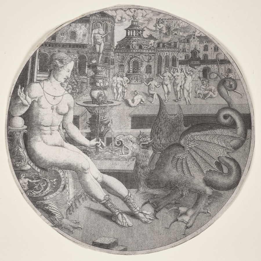Naked Woman and a Dragon