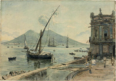 Naples with Mt. Vesuvius