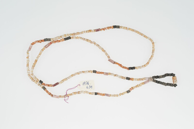 Necklace Strung with Shell and Ceramic Beads