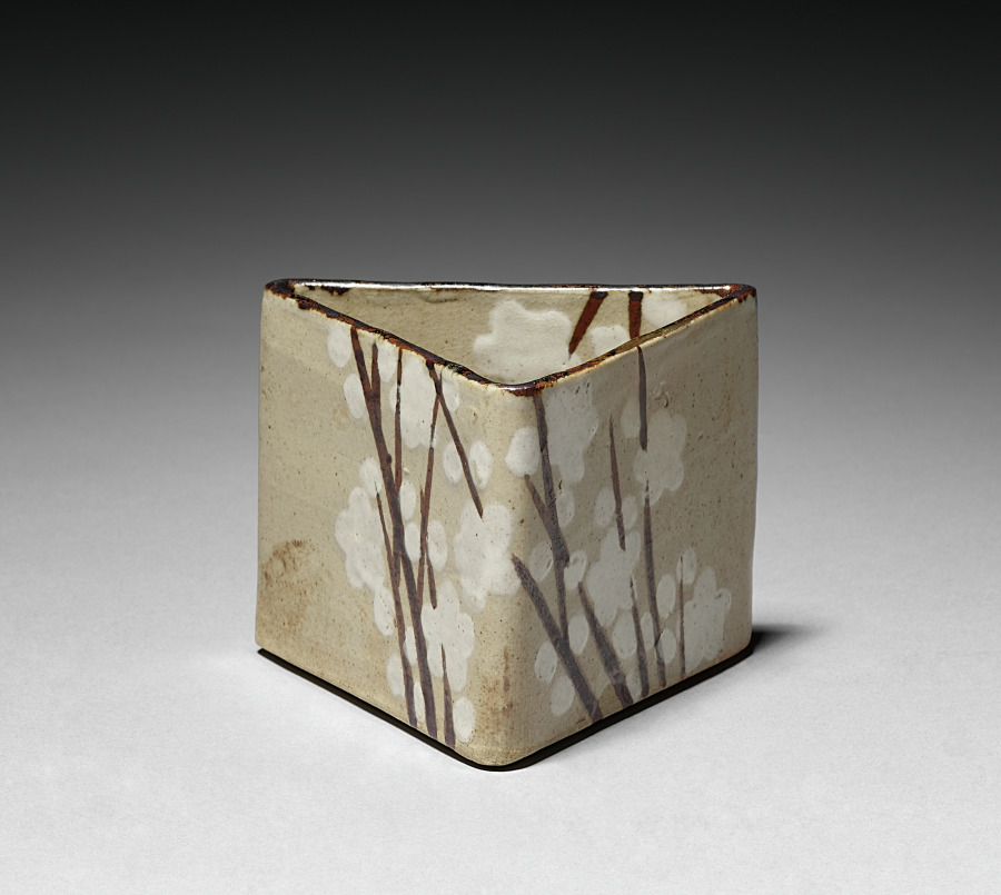 One of Five Serving Bowls (Mukozuke) with Prunus Design