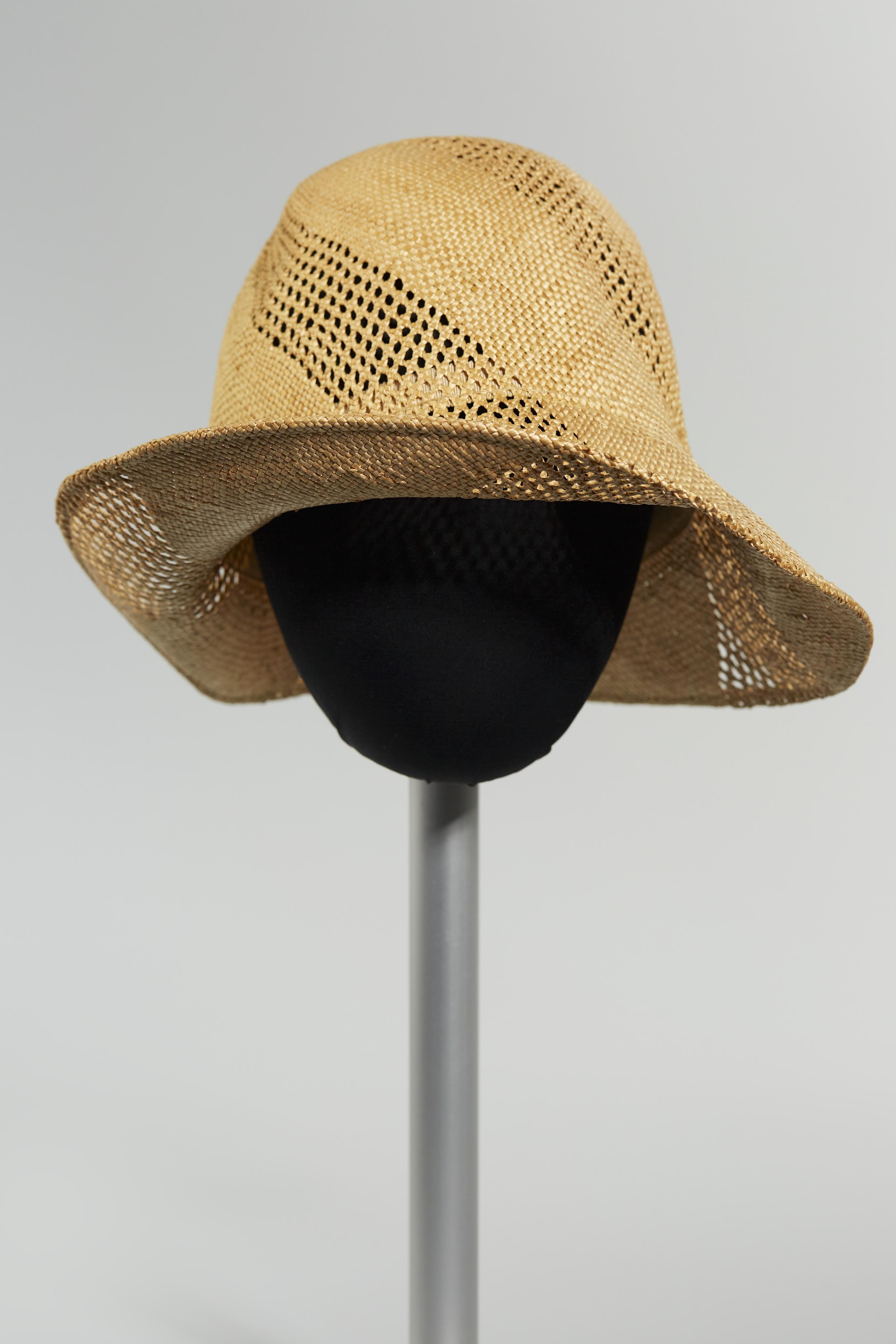 Open weave straw hat