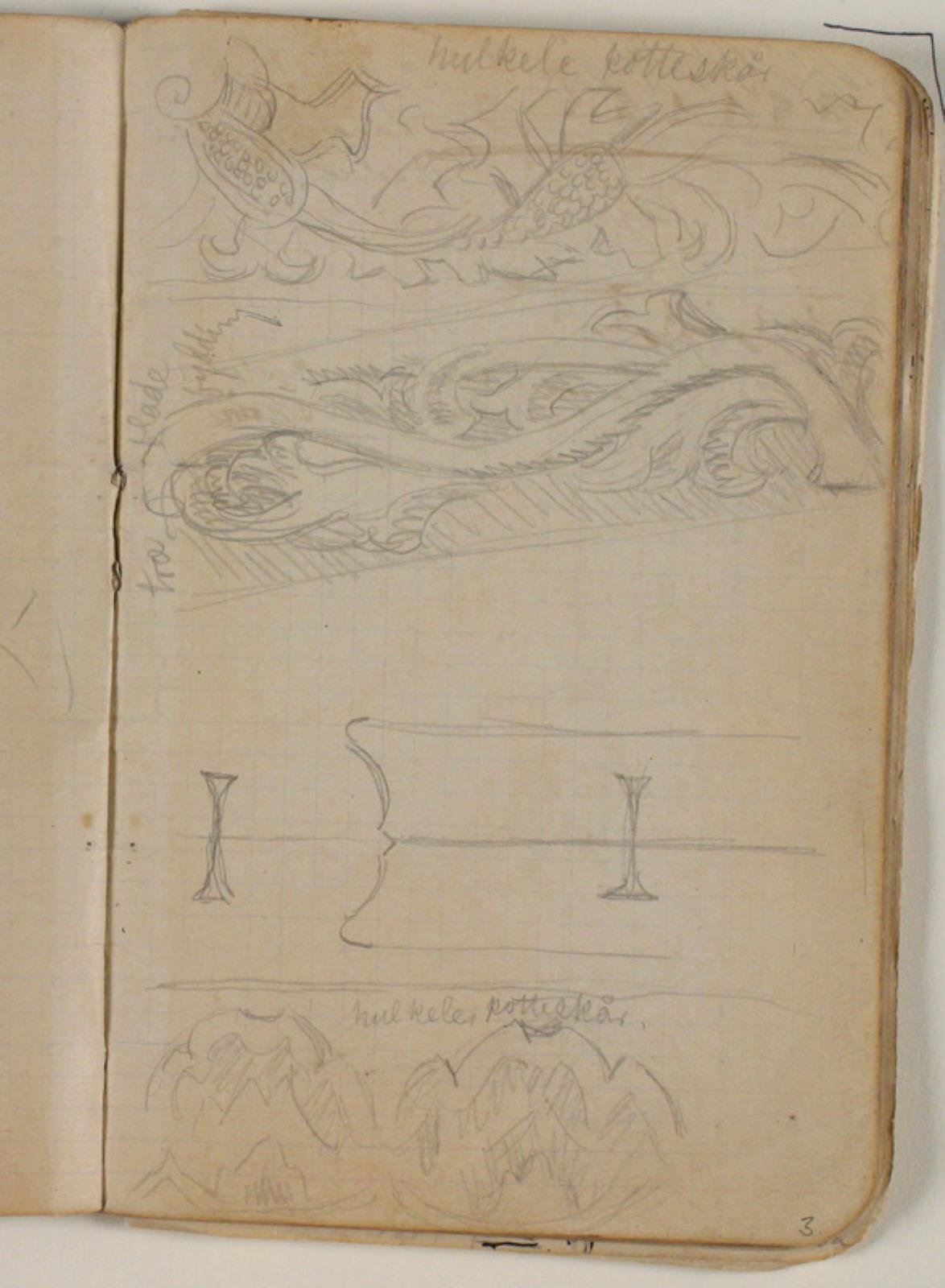 Ornamentstudier. Notater