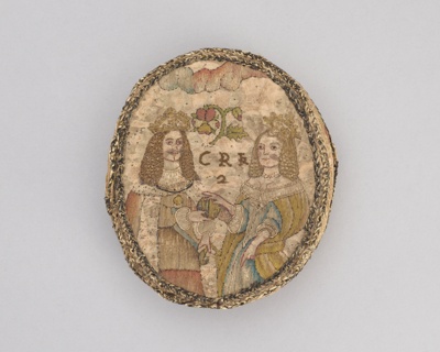 Oval Box Showing Charles II and Catherine of Braganza