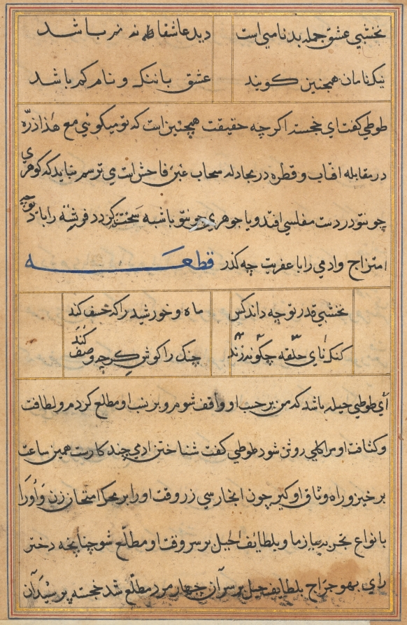 Page from Tales of a Parrot (Tuti-nama): text page