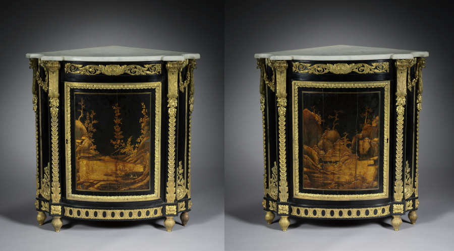 Pair of Corner Cabinets