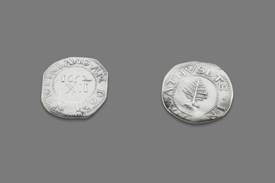 Pair of Pine Tree Shillings