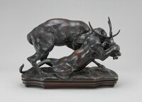 Panther Seizing a Stag