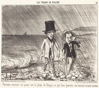 Parisiens recevant un grain...